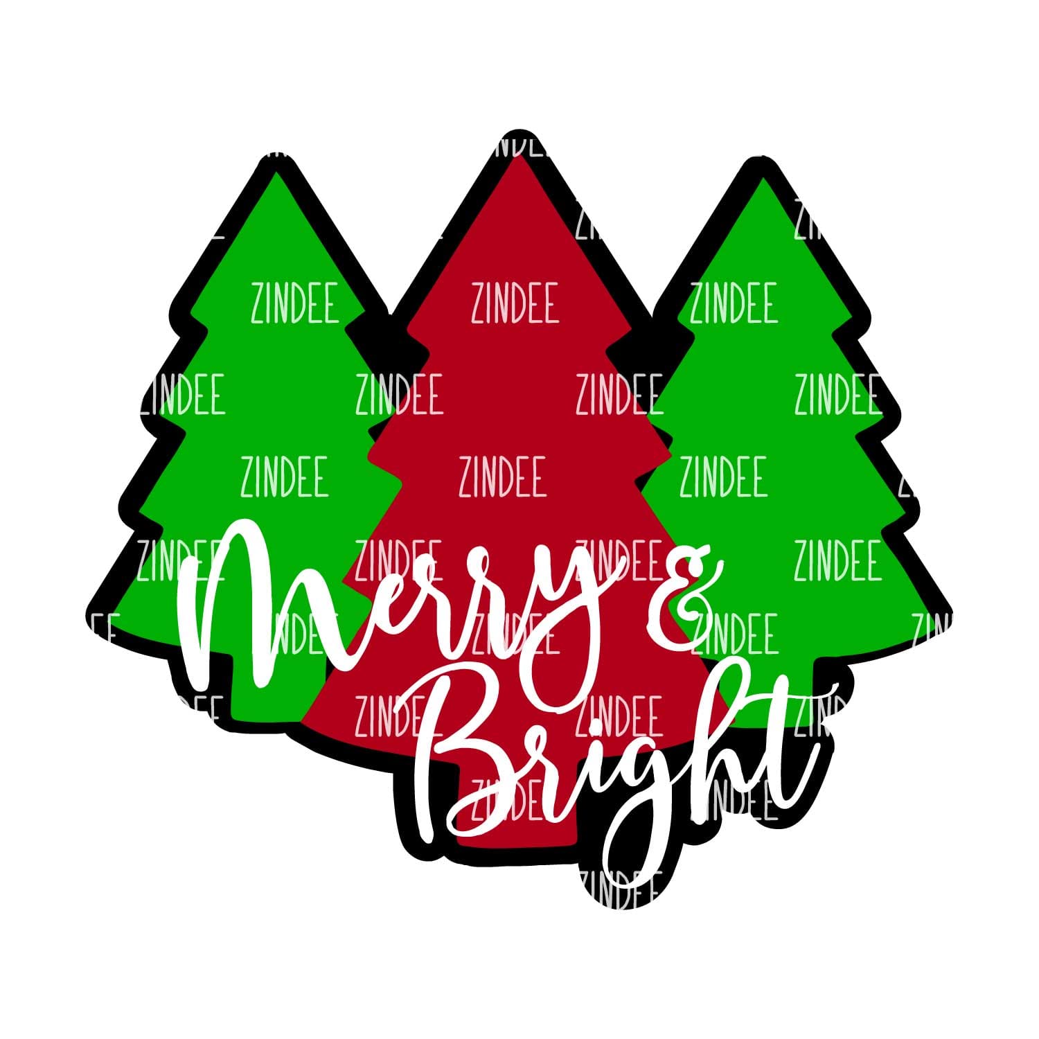 Merry and Bright Acrylic Blank- Sticker- UV DTF (1.5 inch)