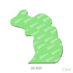 Alternative view of Michigan – Acrylic Badge Reel Blank (2") No Hole | Optional Sticker or UV DTF