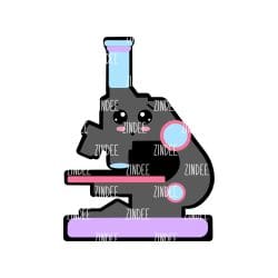 Microscope – Acrylic Keychain Blank (3") | Optional Sticker or UV DTF