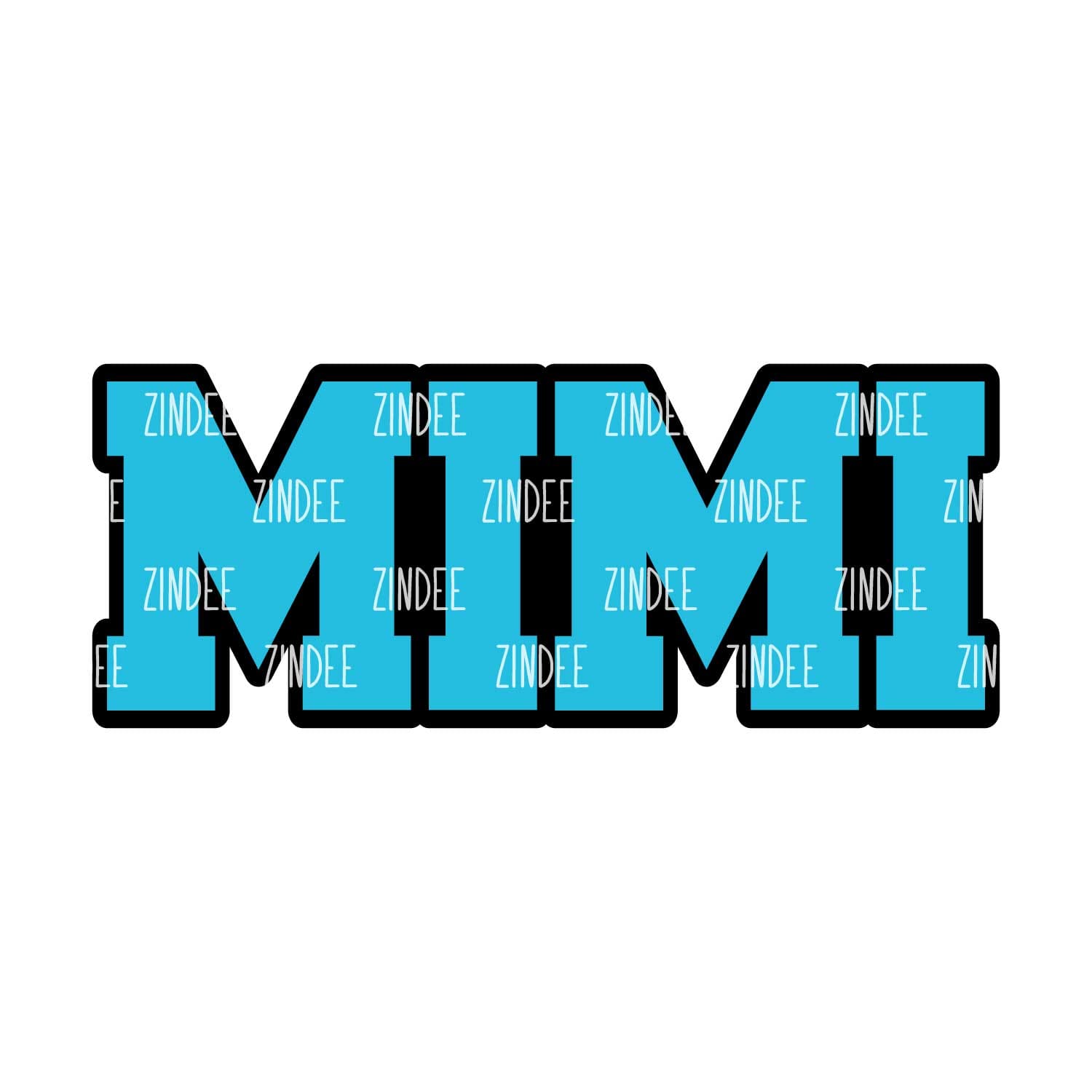 Alternative view of Mimi (word) acrylic blank (3 inch)