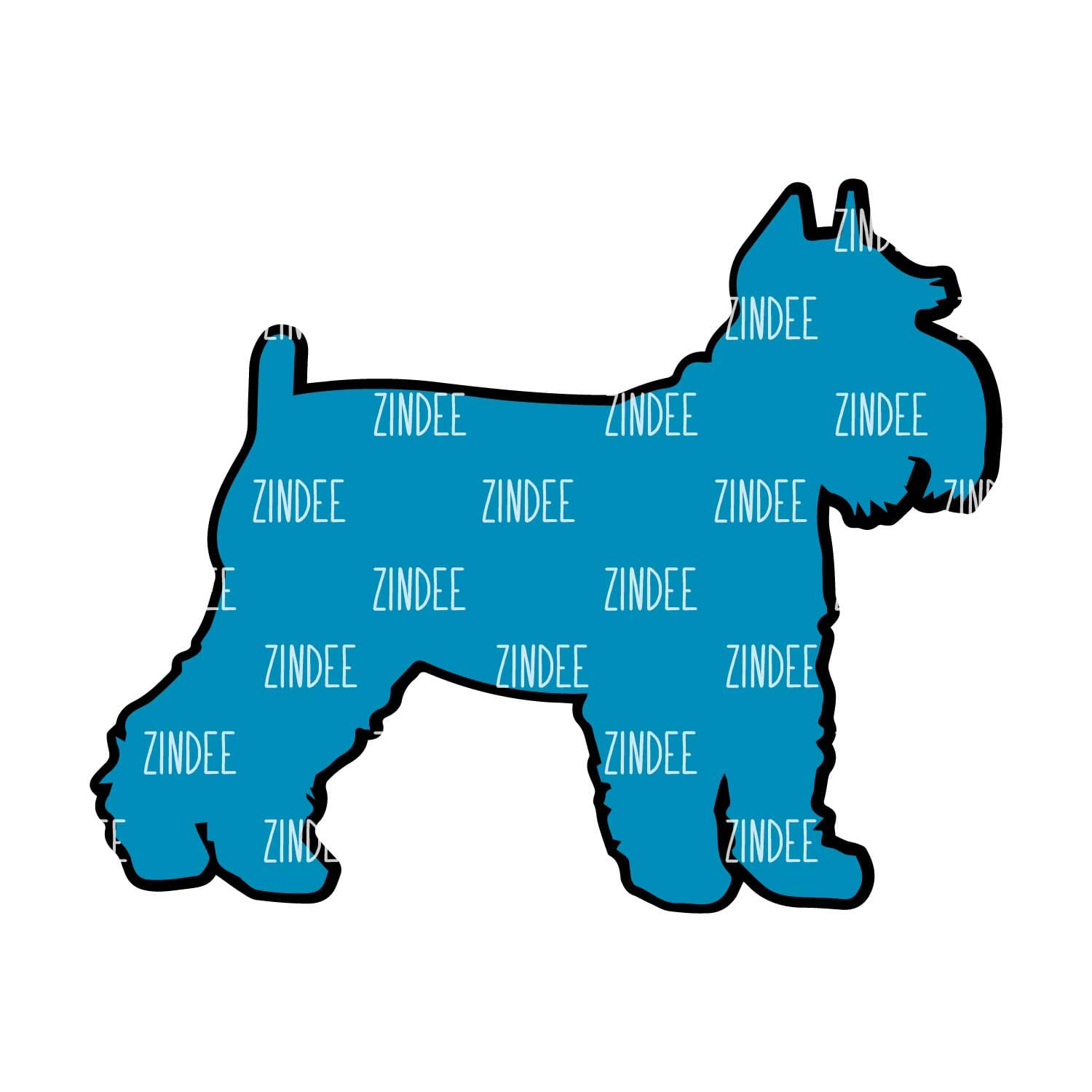 Alternative view of Mini Schnauzer acrylic blank (3 inch)