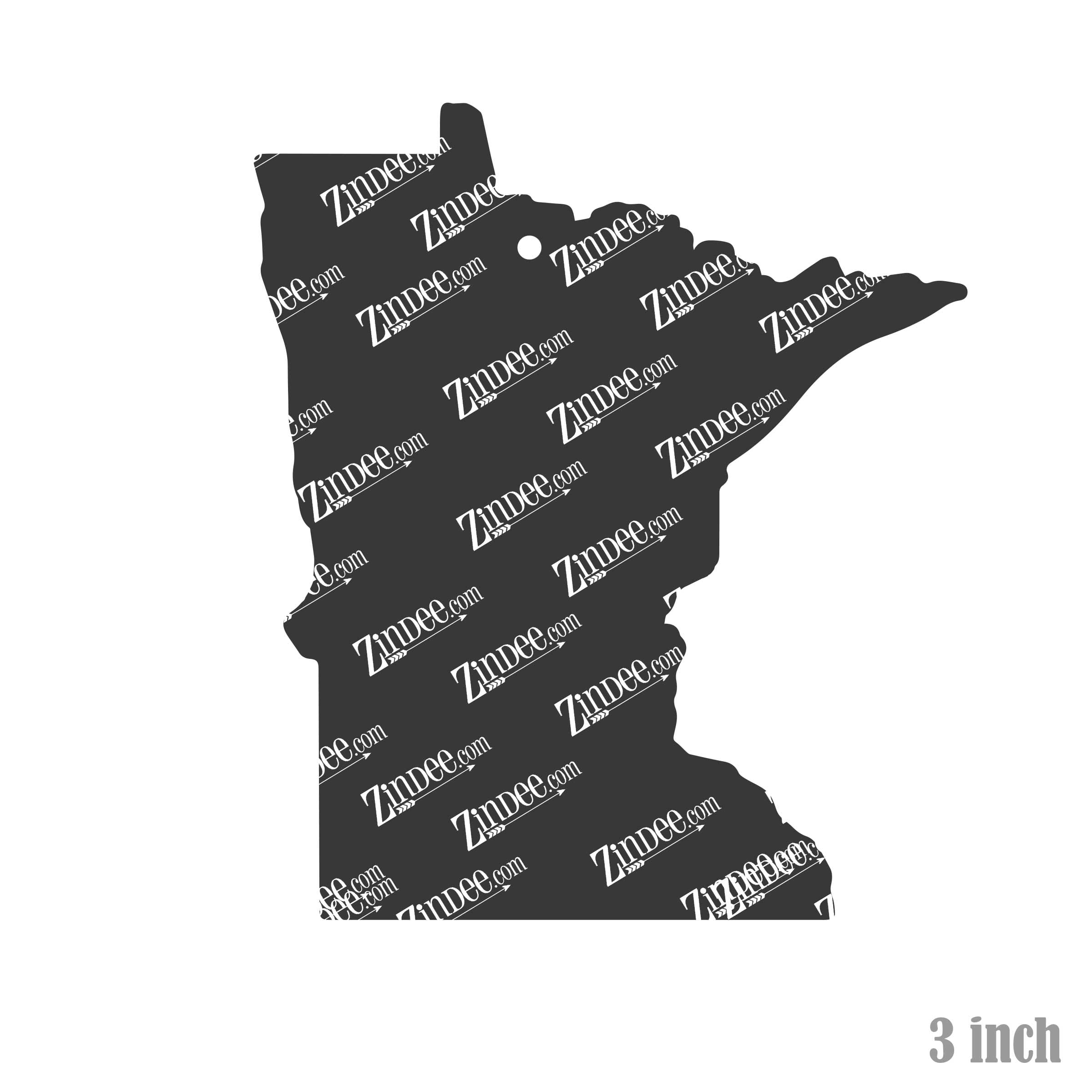 Alternative view of Minnesota Acrylic Blank- Sticker- UV DTF (3 inch)