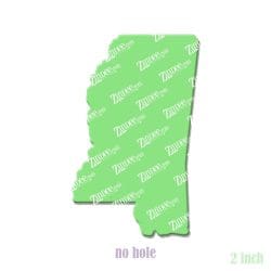 Alternative view of Mississippi – Acrylic Badge Reel Blank (2") No Hole | Optional Sticker or UV DTF