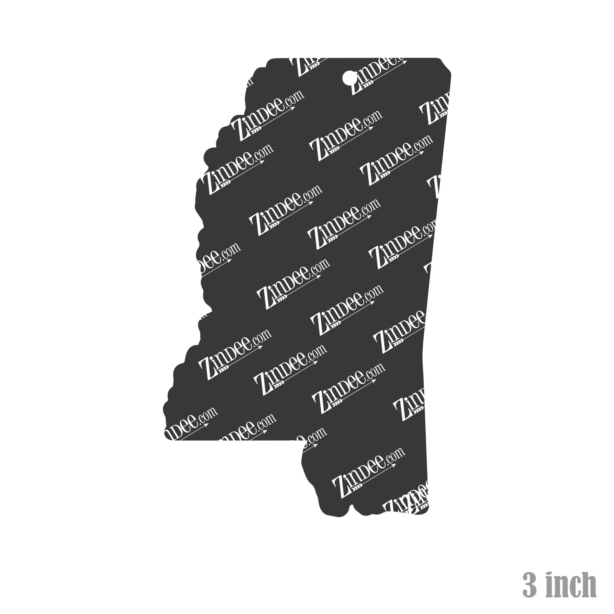 Alternative view of Mississippi Acrylic Blank- Sticker- UV DTF (3 inch)