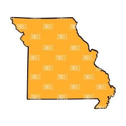 Missouri – Acrylic Badge Reel Blank (2") No Hole | Optional Sticker or UV DTF