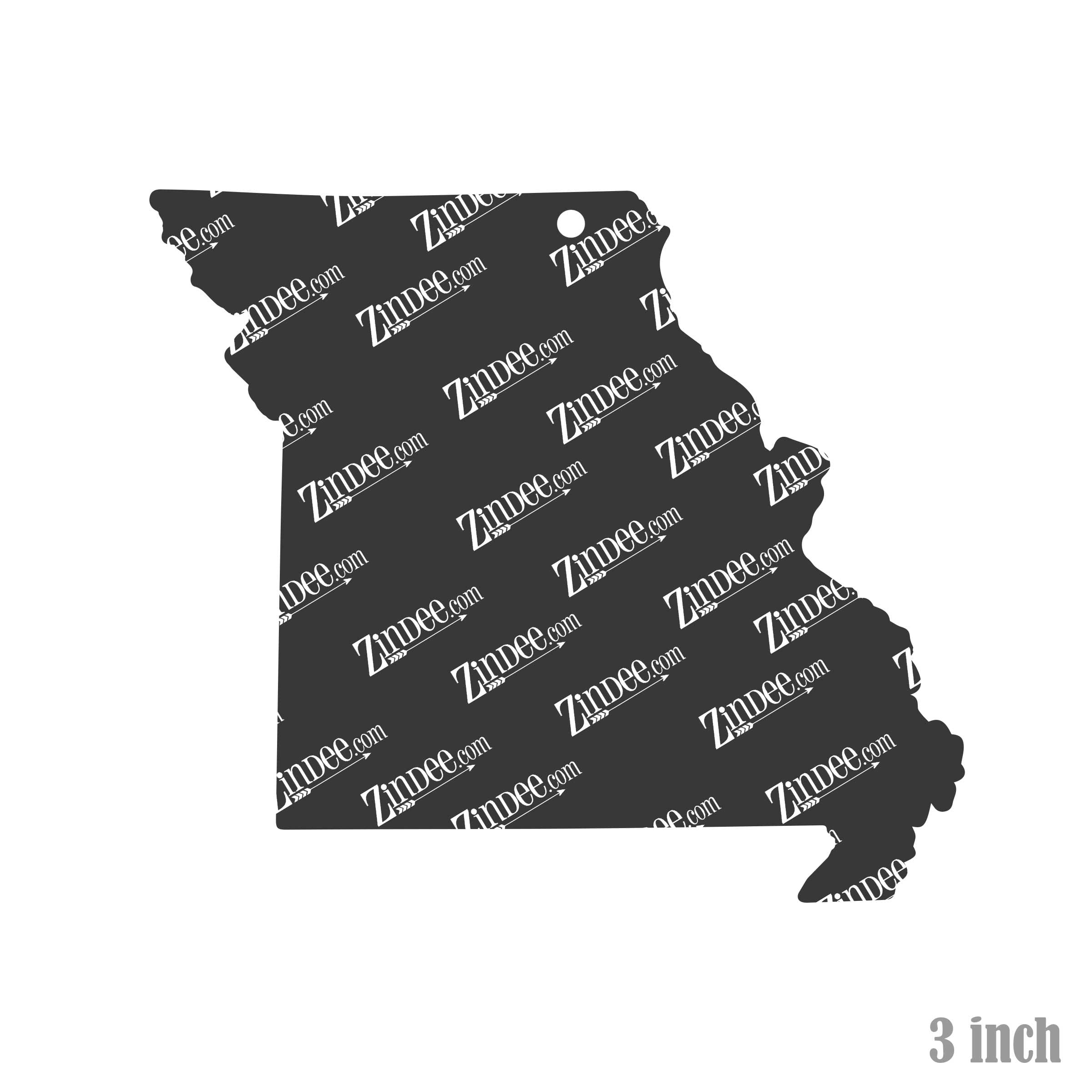 Alternative view of Missouri Acrylic Blank- Sticker- UV DTF (3 inch)