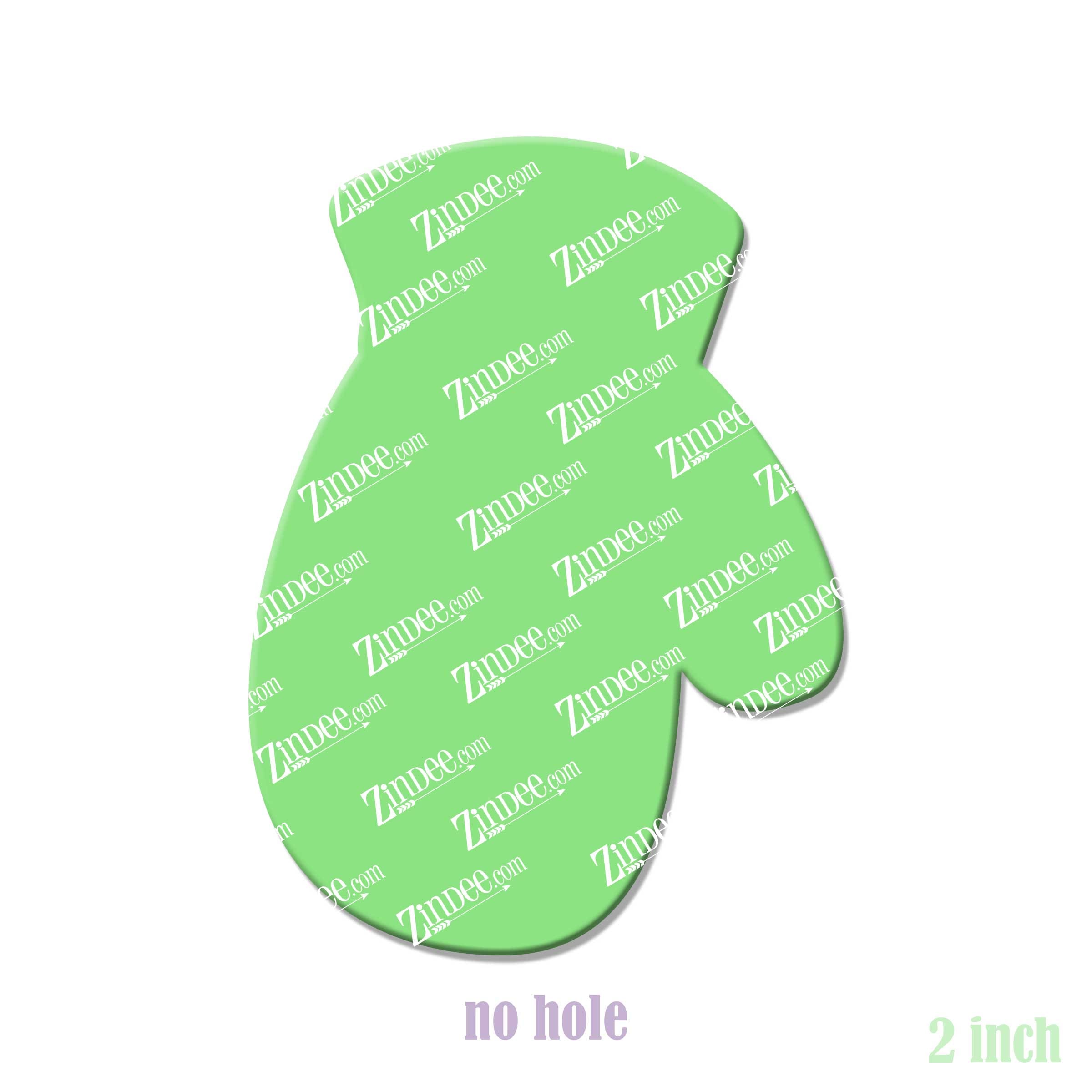 Mitten acrylic blank (2 inch) NO HOLE