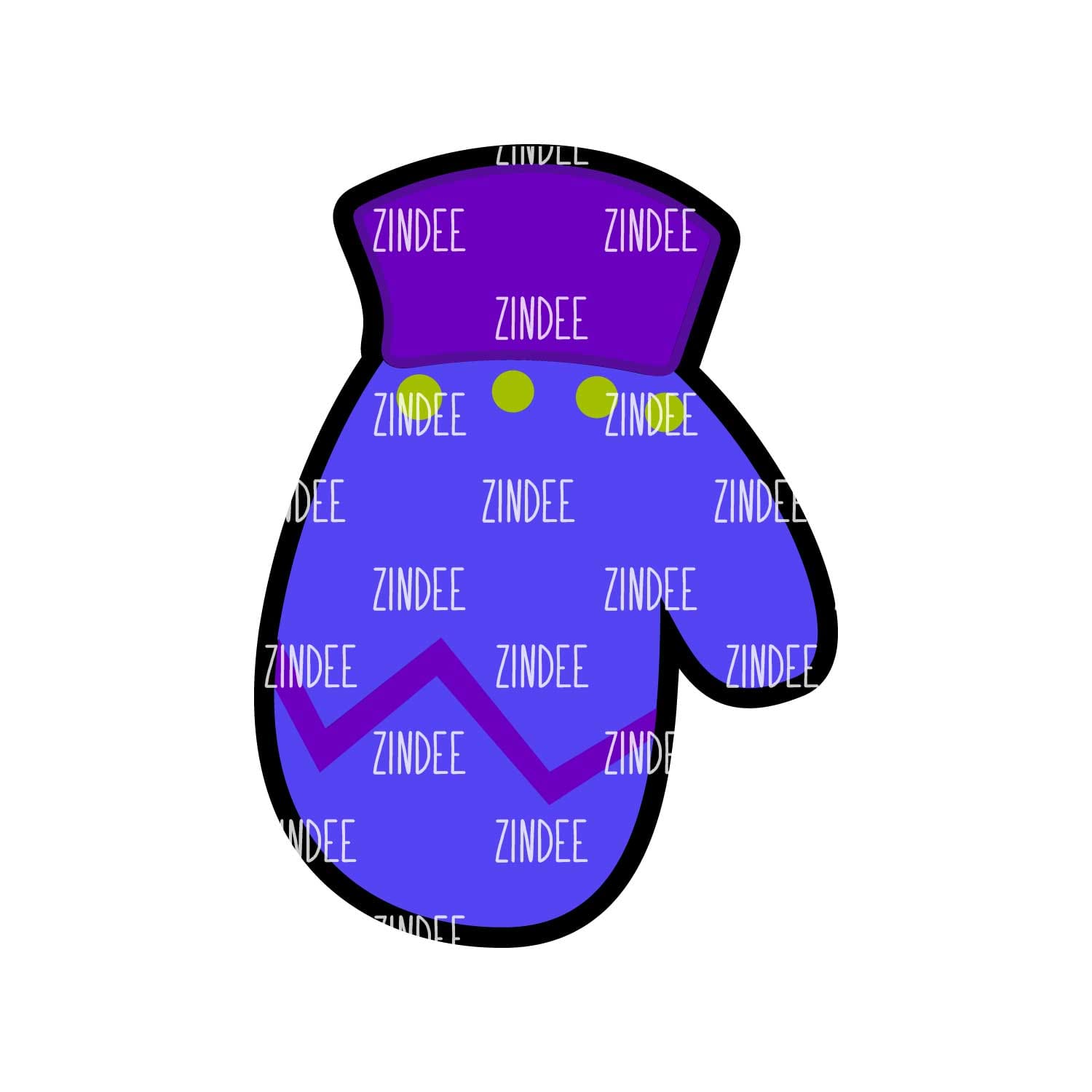 Alternative view of Mitten acrylic blank (2 inch)