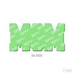 Alternative view of Mom (word) – Acrylic Badge Reel Blank (2") No Hole | Optional Sticker or UV DTF