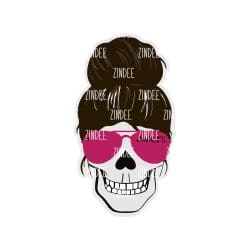 Mom Skull Life – Acrylic Badge Reel Blank (2") No Hole | Optional Sticker or UV DTF