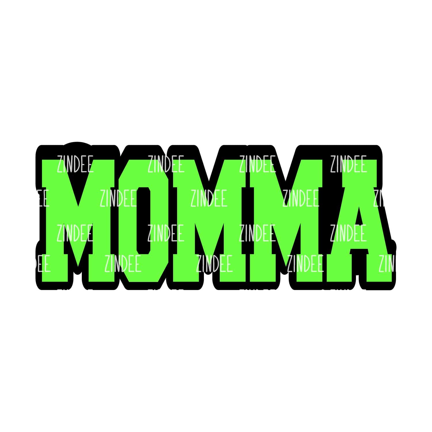 Momma (word) Acrylic Blank- Sticker- UV DTF (3 inch)