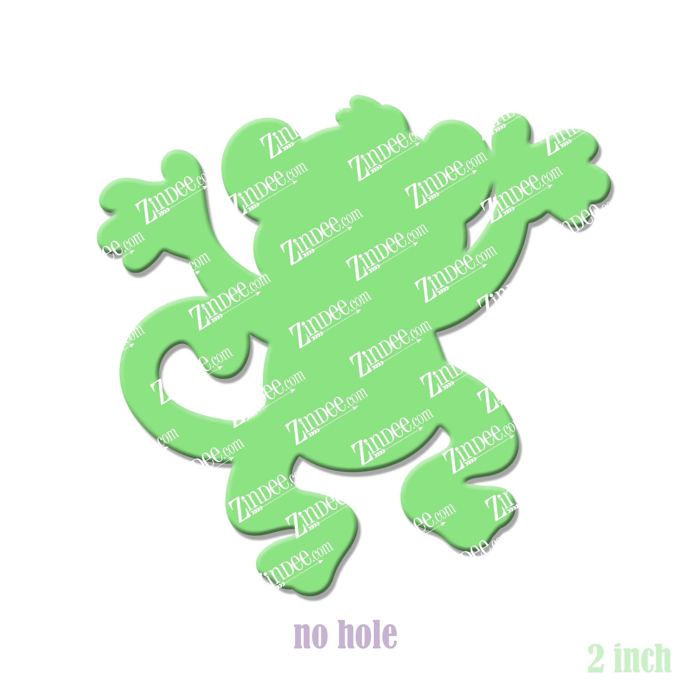 Monkey Acrylic Blank- Sticker- UV DTF (2 inch) NO HOLE - Image 2