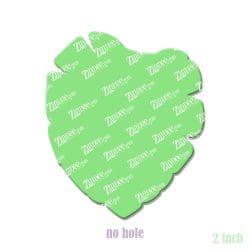 Alternative view of Monstera Leaf – Acrylic Badge Reel Blank (2") No Hole | Optional Sticker or UV DTF