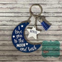 Moon – Acrylic Keychain Blank (3") | Optional Sticker or UV DTF - Image 3