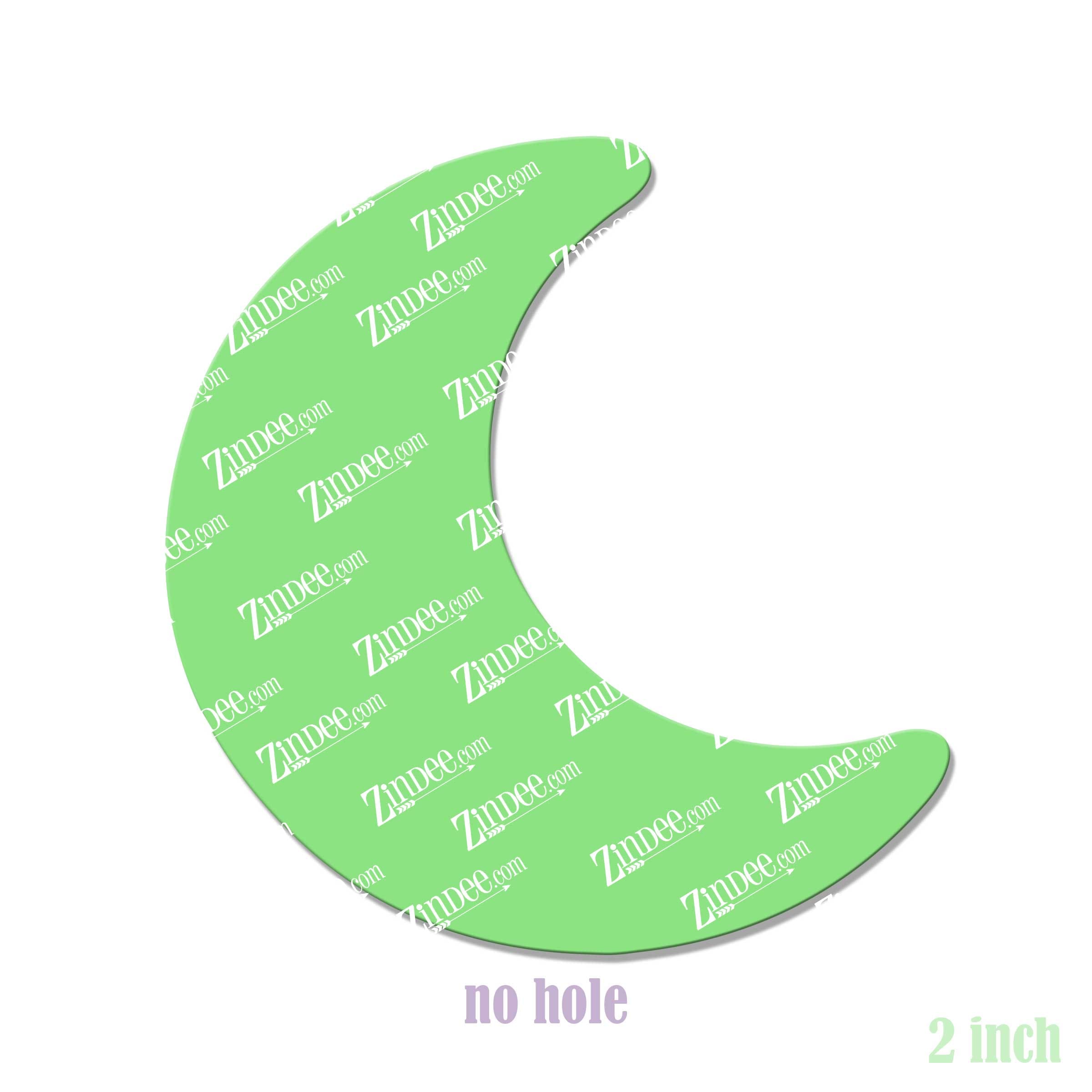 Alternative view of Moon Acrylic Blank- Sticker- UV DTF (2 inch) NO HOLE