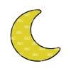 Moon – Acrylic Keychain Blank (3") | Optional Sticker or UV DTF