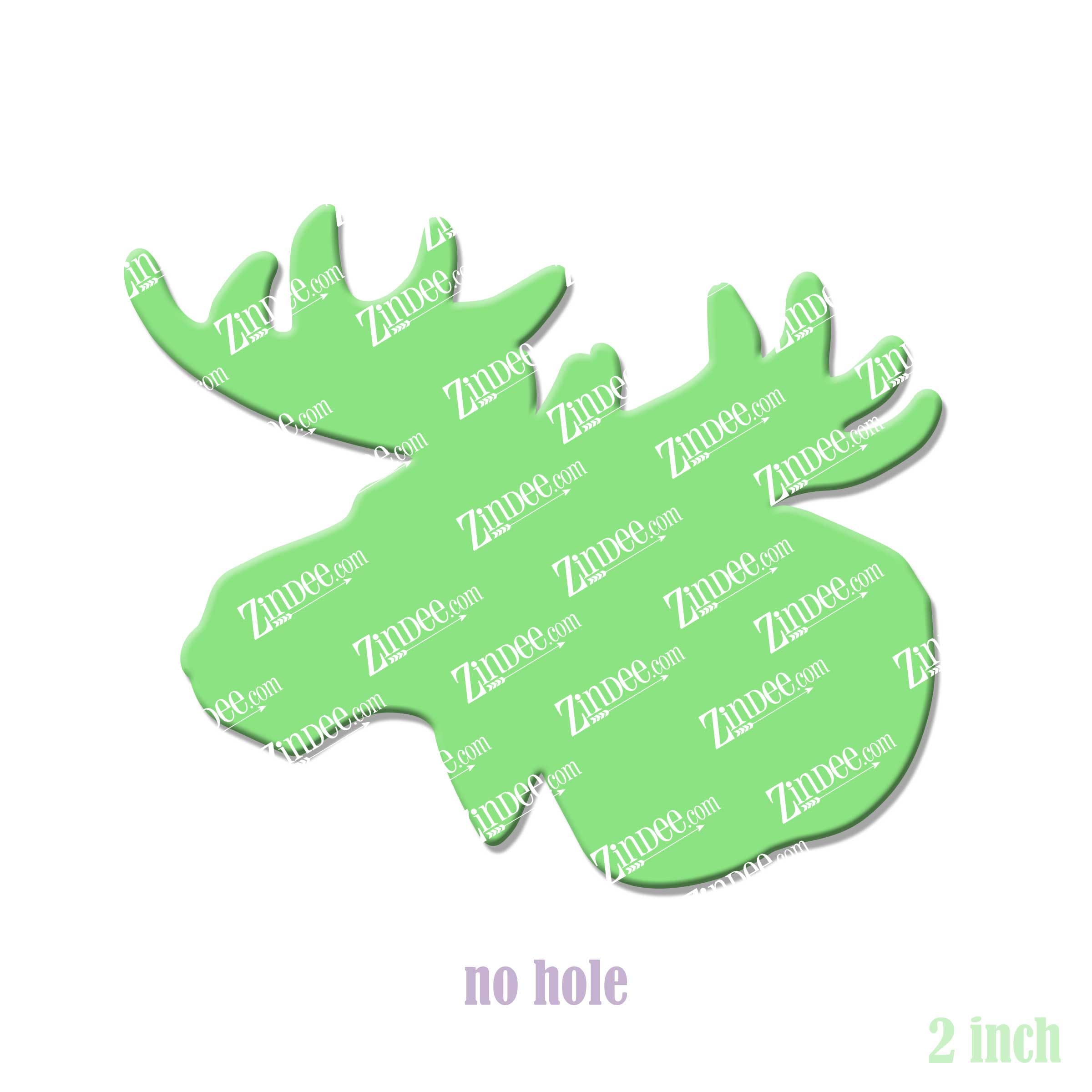 Moose Head acrylic blank (2 inch) NO HOLE