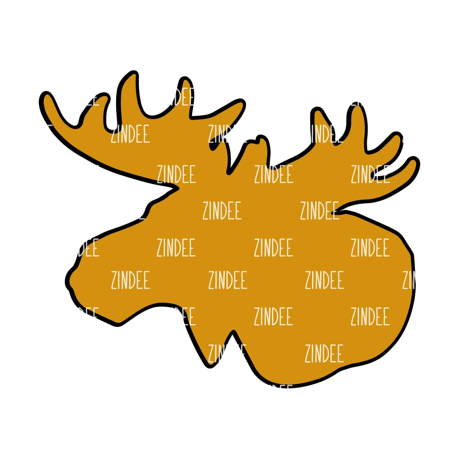 Alternative view of Moose Head acrylic blank (3 inch)