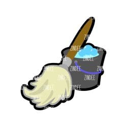 Alternative view of Mop and Bucket acrylic blank (3 inch)