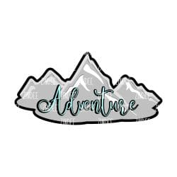 Mountains – Acrylic Badge Reel Blank (2") No Hole | Optional Sticker or UV DTF