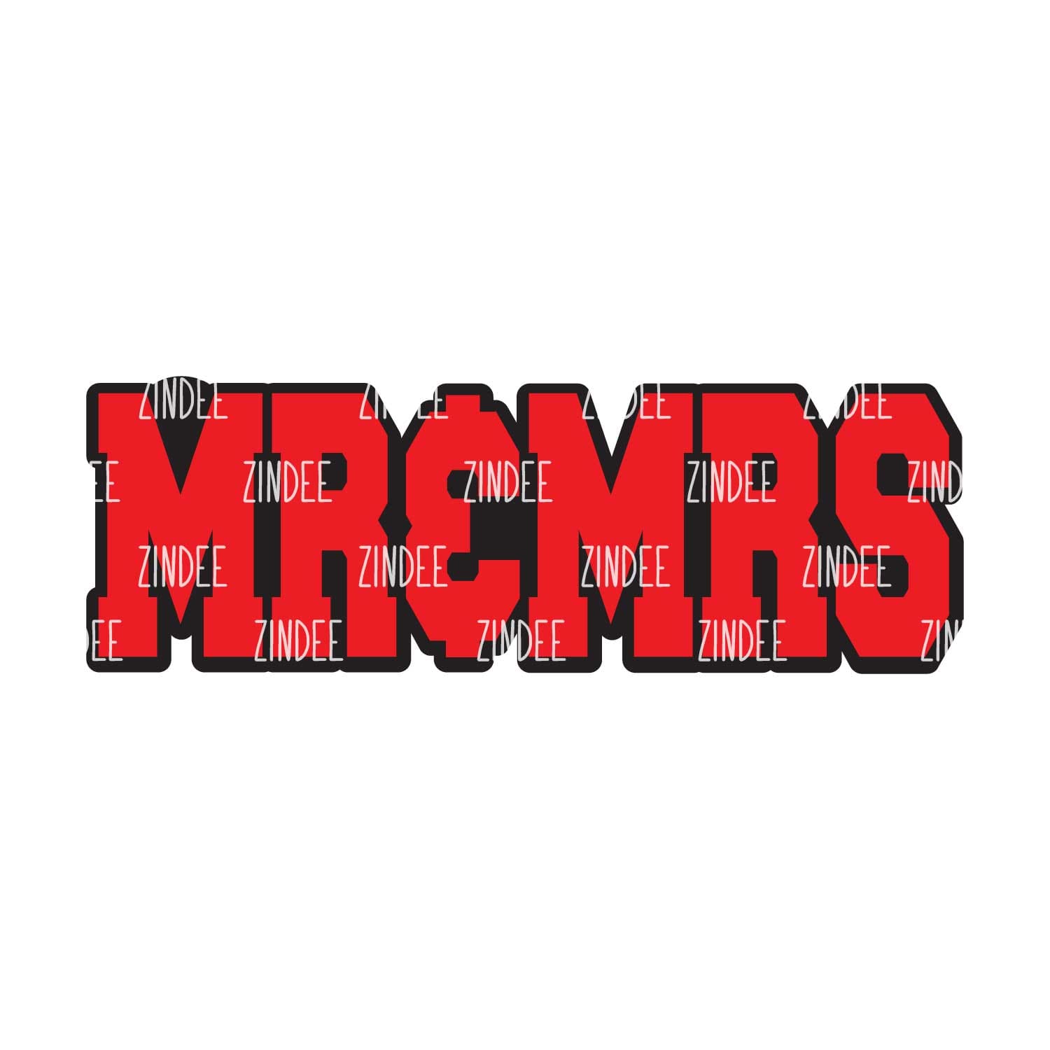 Alternative view of Mr. & Mrs. acrylic blank (3 inch)