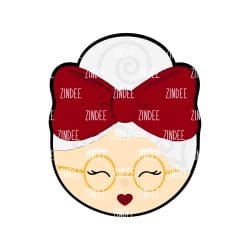 Mrs. Claus (Light Skin) – Acrylic Keychain Blank (3") | Optional Sticker or UV DTF