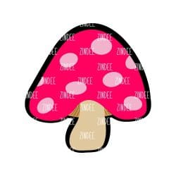 Mushroom – Acrylic Keychain Blank (3") | Optional Sticker or UV DTF