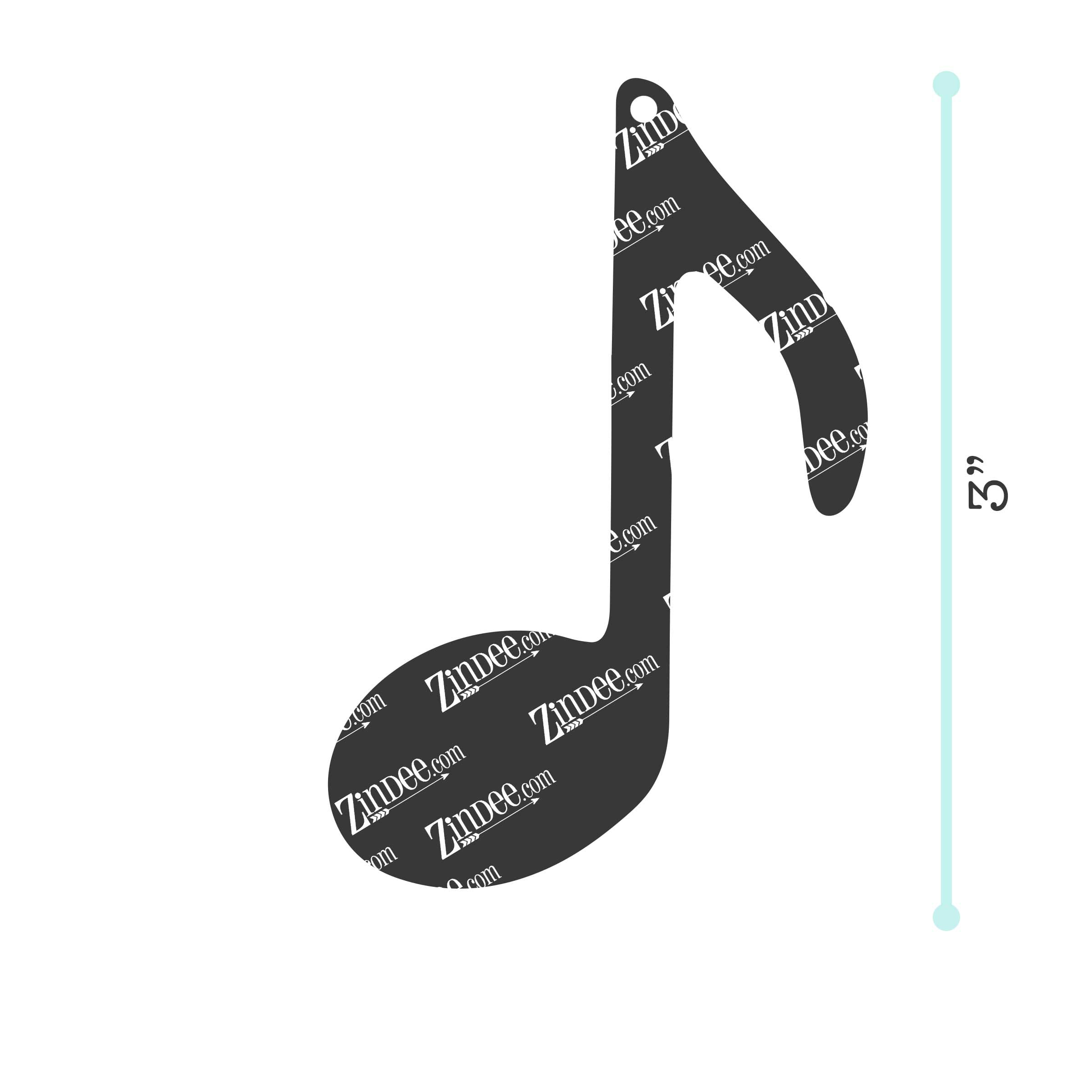 Music Note (8th) acrylic blank (3 inch)