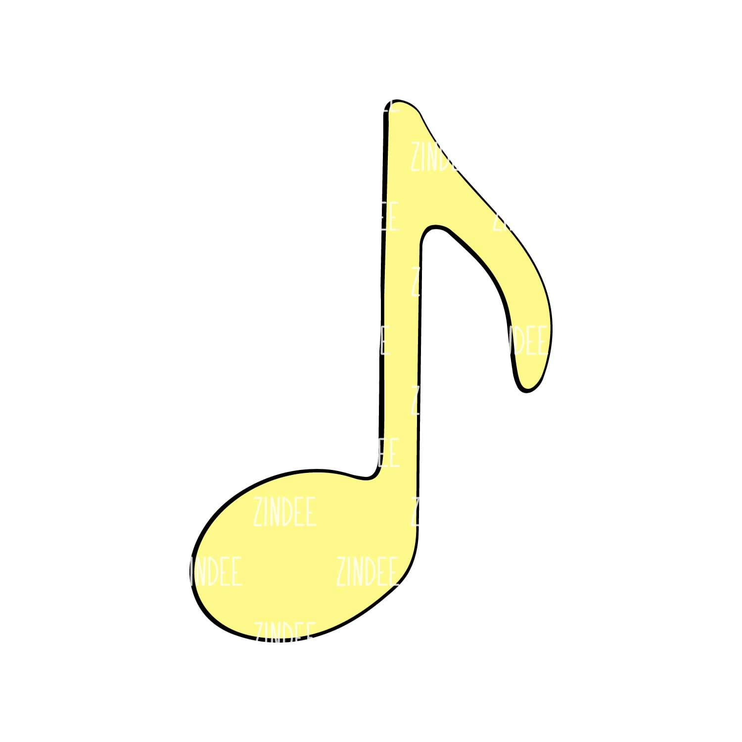 Alternative view of Music Note (8th) acrylic blank (3 inch)