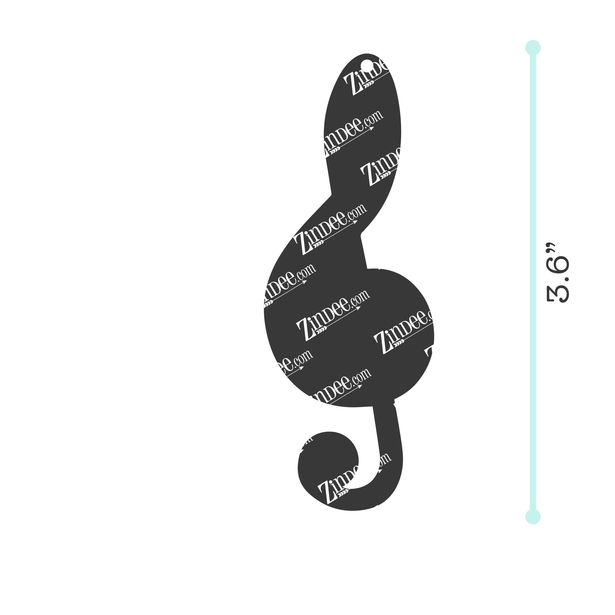 Alternative view of Music Note Acrylic Blank- Sticker- UV DTF (3 inch)