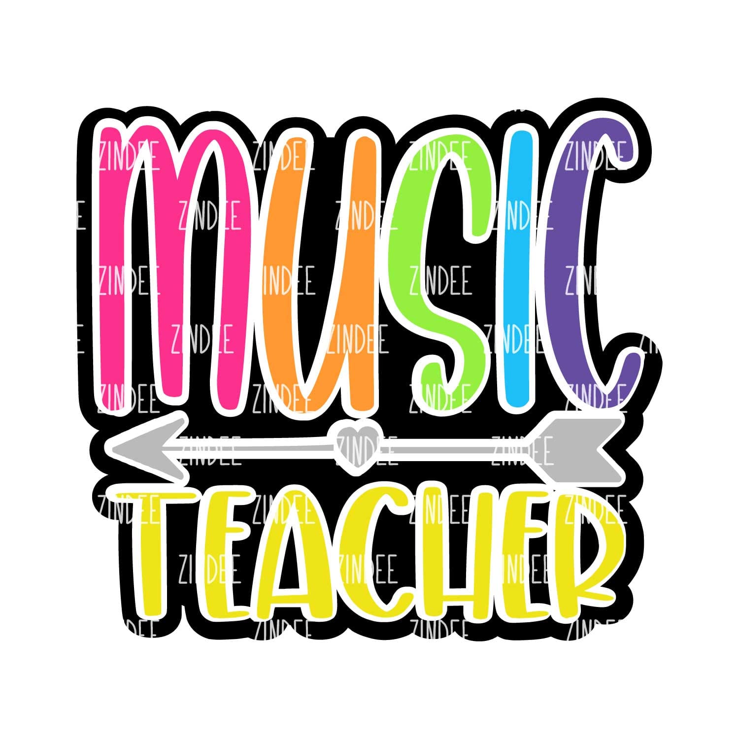 Music Teacher Acrylic Blank- Sticker- UV DTF (3 inch)