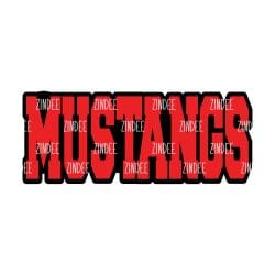 Alternative view of Mustangs (word) acrylic blank (3 inch)