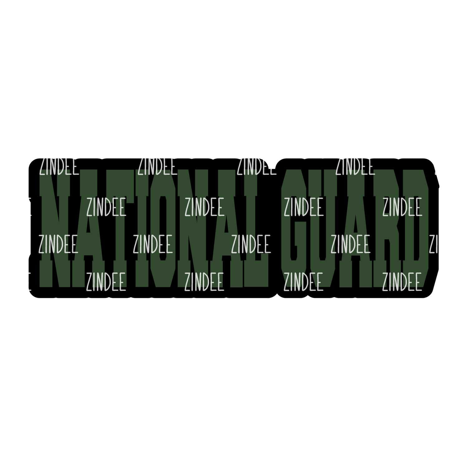 Alternative view of National Guard (word) acrylic blank (3 inch)