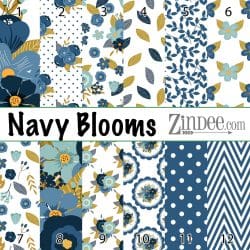 Navy Blooms (vinyl)