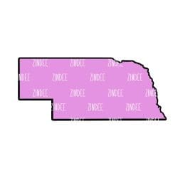 Nebraska – Acrylic Badge Reel Blank (2") No Hole | Optional Sticker or UV DTF