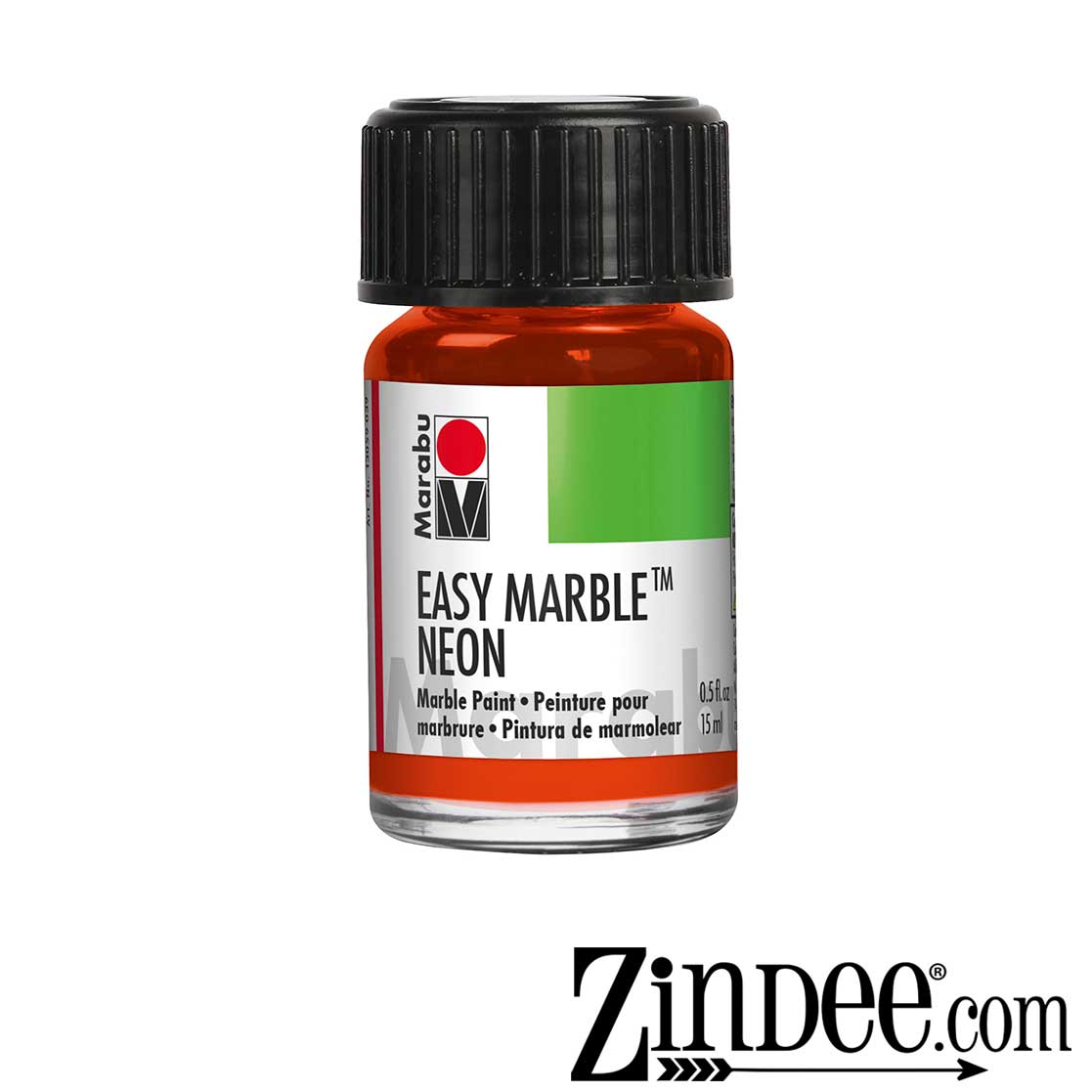 Neon Orange Easy Marble Paint