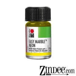 Neon Yellow Easy Marble Paint