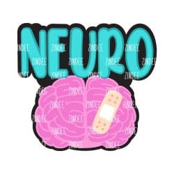 Neuro – Acrylic Badge Reel Blank (2") No Hole | Optional Sticker or UV DTF