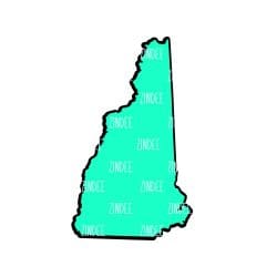 New Hampshire – Acrylic Badge Reel Blank (2") No Hole | Optional Sticker or UV DTF