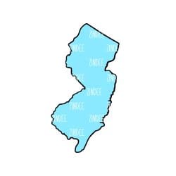 New Jersey – Acrylic Badge Reel Blank (2") No Hole | Optional Sticker or UV DTF