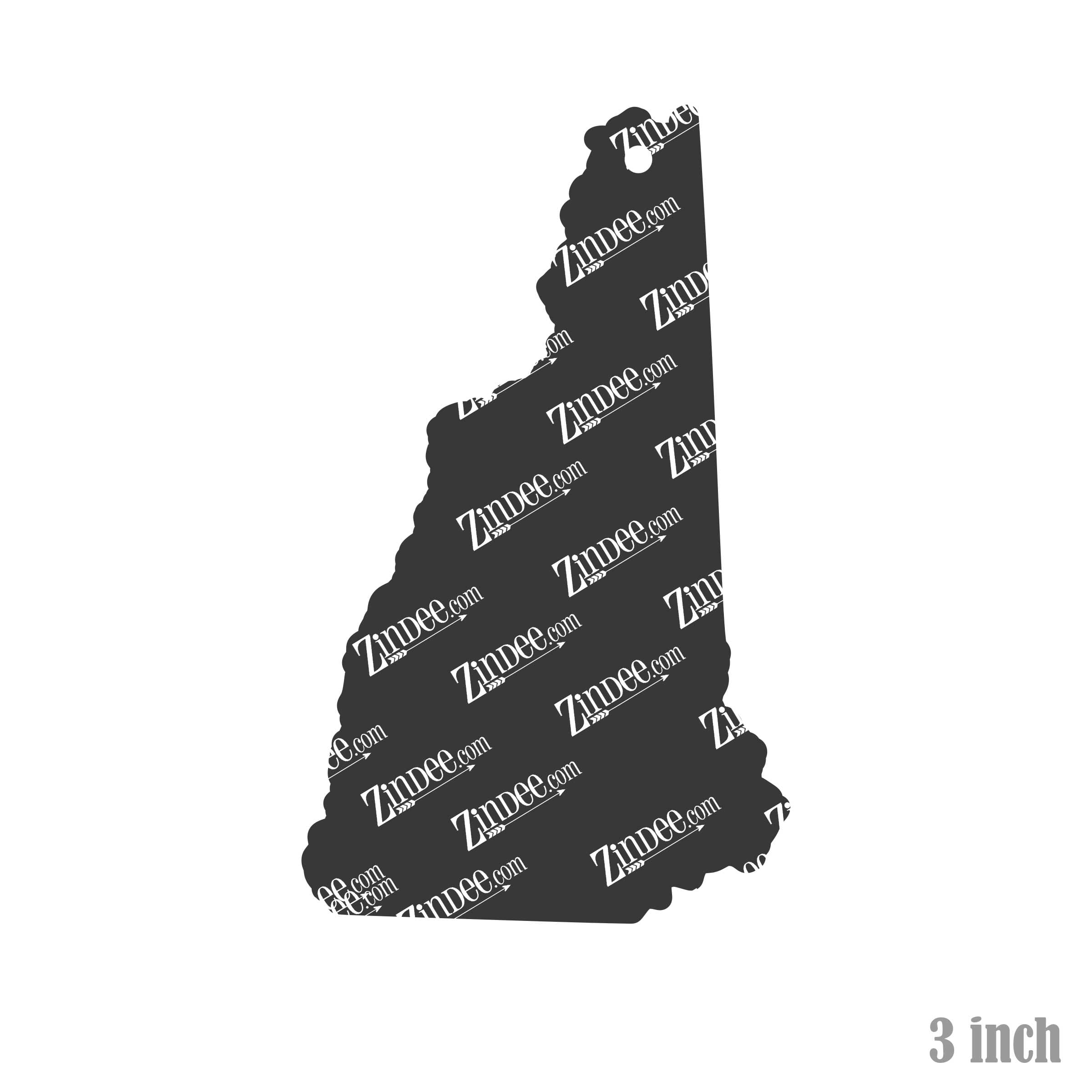 Alternative view of New Hampshire Acrylic Blank- Sticker- UV DTF (3 inch)