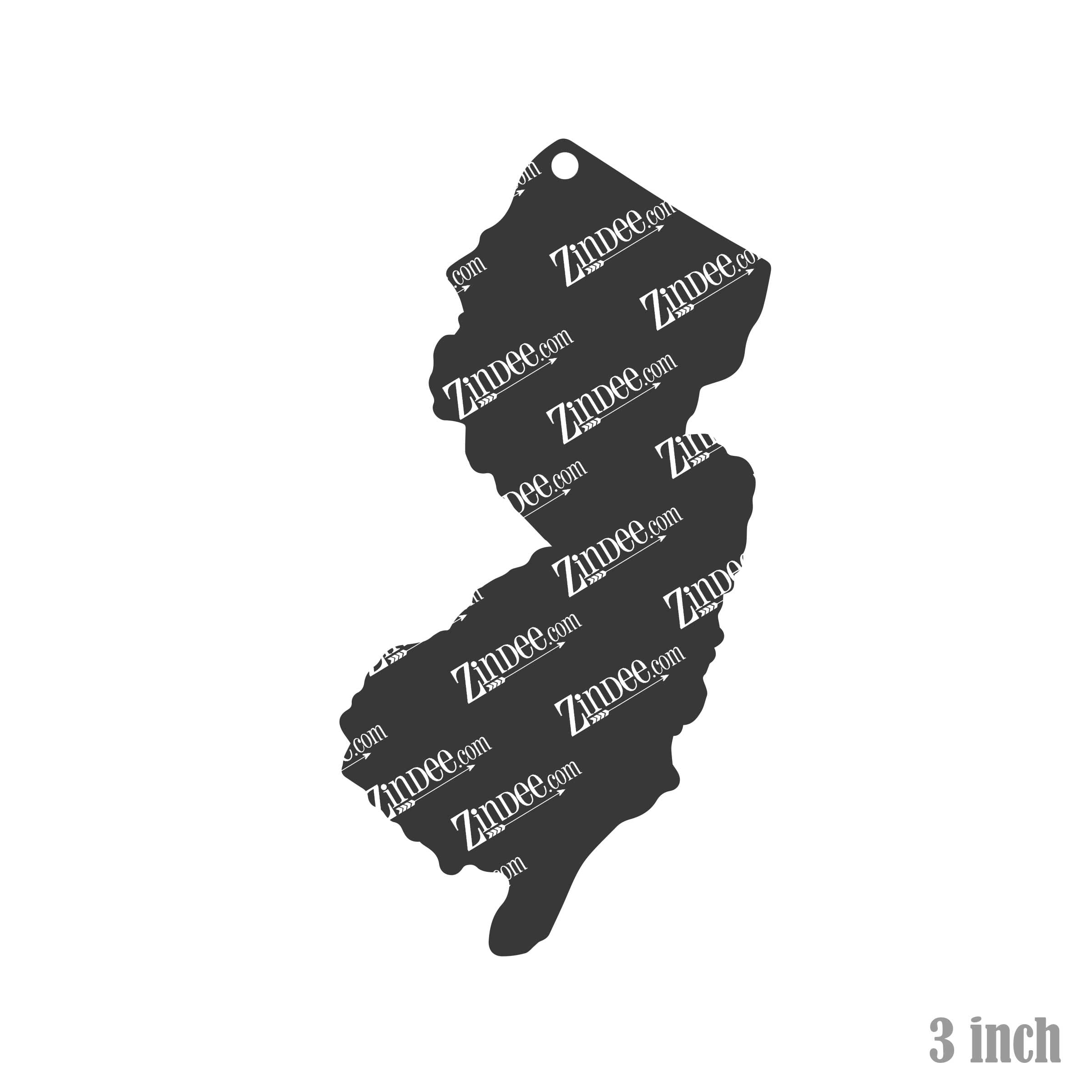 Alternative view of New Jersey Acrylic Blank- Sticker- UV DTF (3 inch)