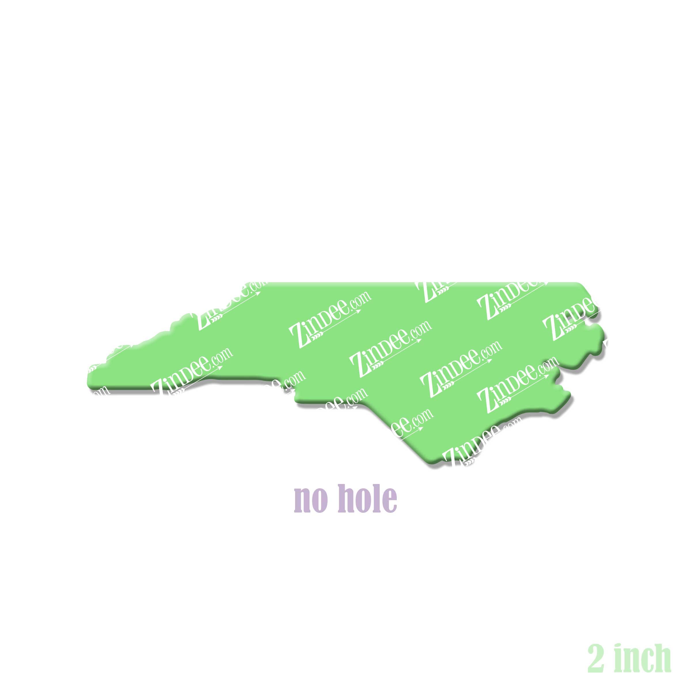 Alternative view of North Carolina Acrylic Blank- Sticker- UV DTF (2 inch) NO HOLE