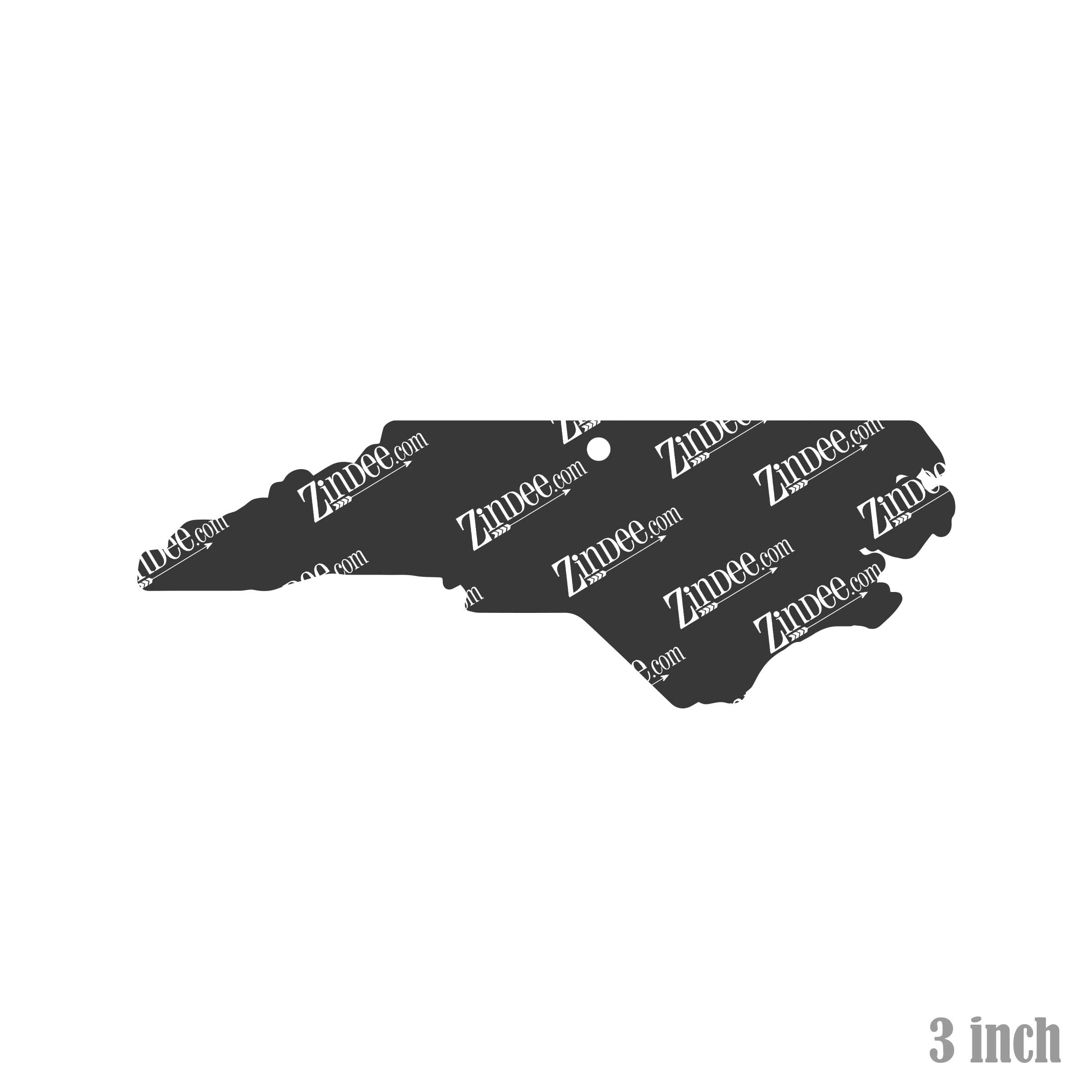 Alternative view of North Carolina Acrylic Blank- Sticker- UV DTF (3 inch)