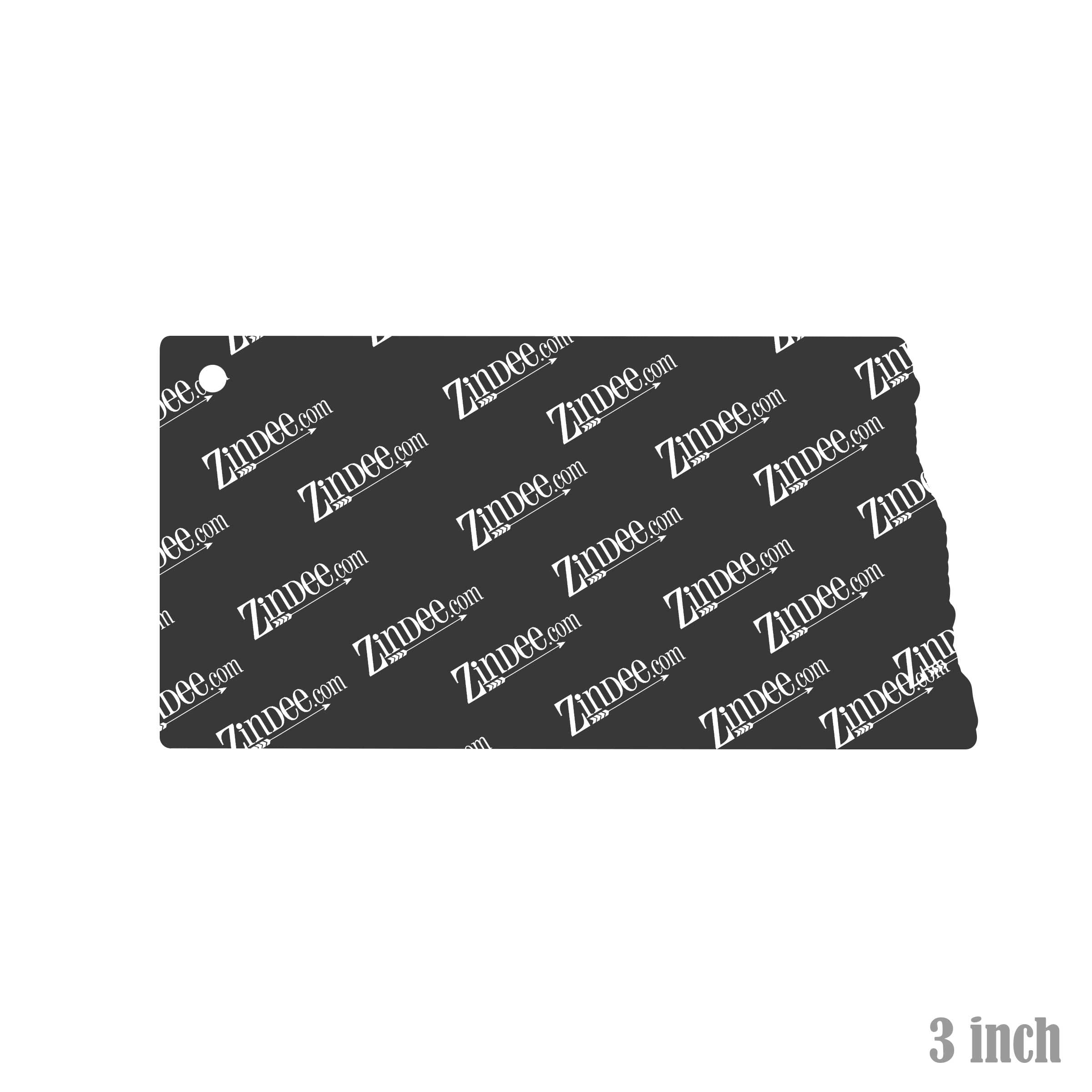 Alternative view of North Dakota Acrylic Blank- Sticker- UV DTF (3 inch)