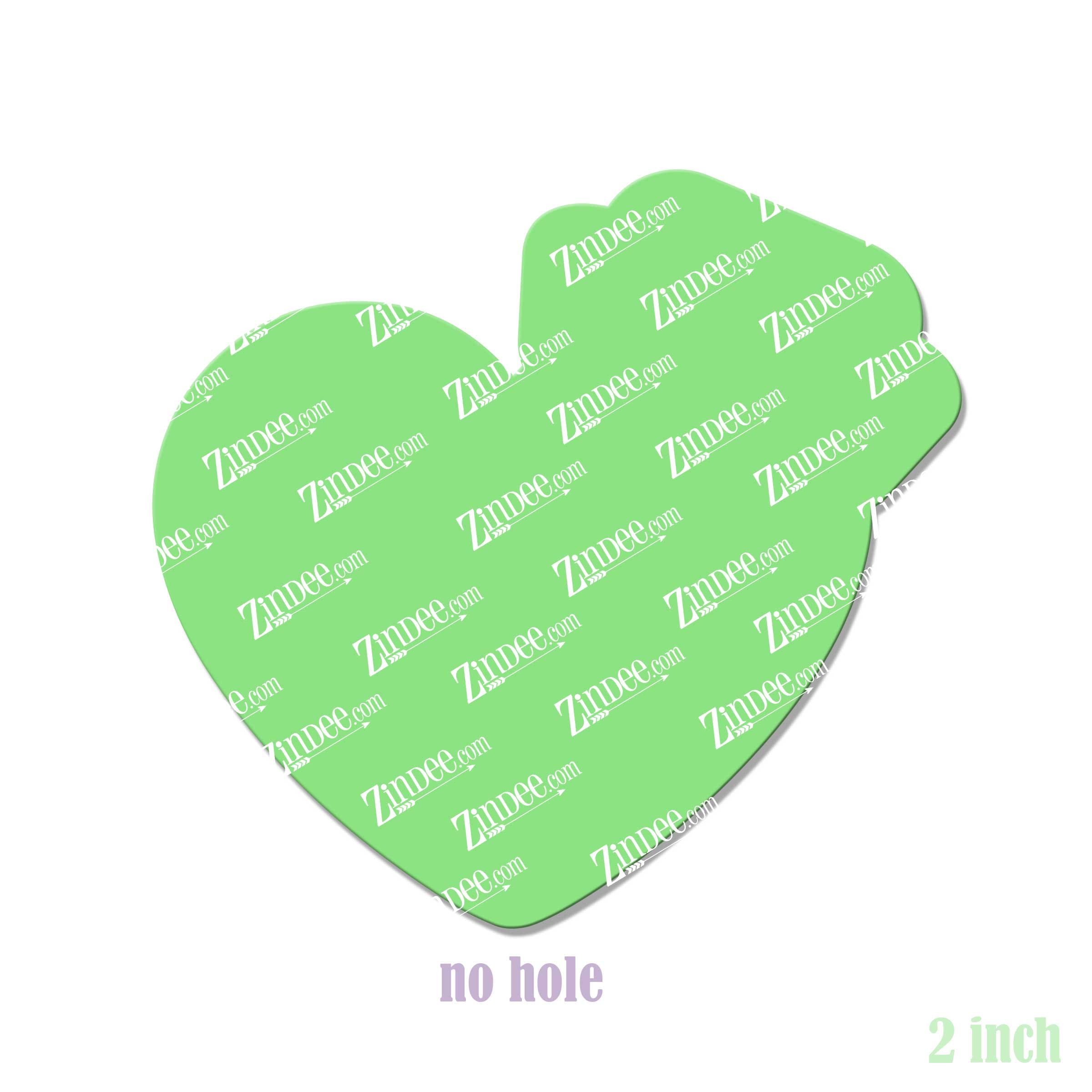 Alternative view of Nurse Heart Acrylic Blank- Sticker- UV DTF (2 inch) NO HOLE