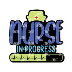 Nurse in Progress – Acrylic Badge Reel Blank (2") No Hole | Optional Sticker or UV DTF