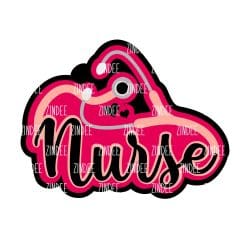 Nurse Stethoscope – Acrylic Badge Reel Blank (2") No Hole | Optional Sticker or UV DTF