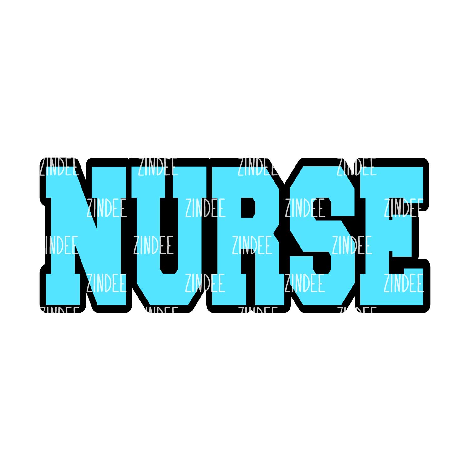 Nurse Monogram 3 Shape Clear Acrylic Keychain Blanks
