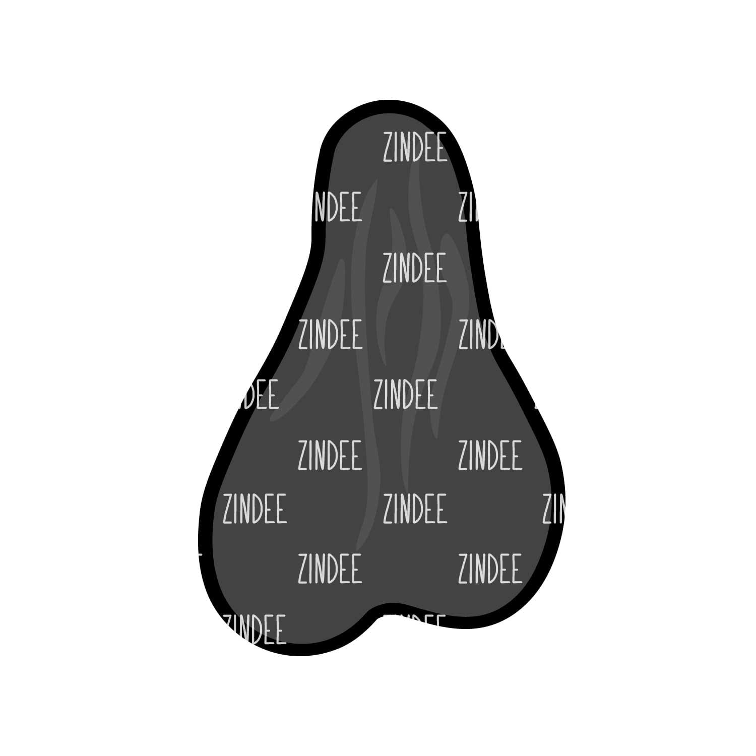 Alternative view of Nut Sack acrylic blank (2 inch) NO HOLE